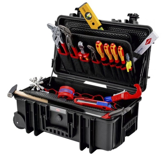 KNIPEX Werkzeugkoffer "Robust26 Move" Sanitär, 17-teilig, Werkzeug-Set