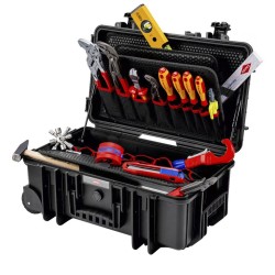 KNIPEX Werkzeugkoffer "Robust26 Move" Sanitär, 17-teilig, Werkzeug-Set
