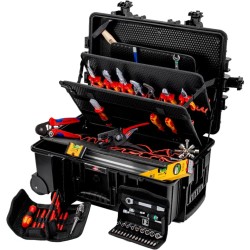 KNIPEX Werkzeugkoffer "Robust45 Move" Elektro, 63-teilig, Werkzeug-Set