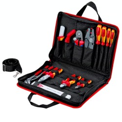 KNIPEX Werkzeugtasche "Kompakt" Elektro, 14-teilig, Werkzeug-Set