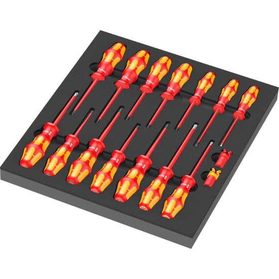 Wera 9711 Schaumstoffeinlage VDE Schraubendreher-Set 1, 16‑teilig