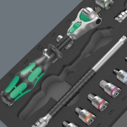 Wera 9720 Schaumstoffeinlage 8000 A Zyklop Knarre 1/4" Set 1, 37‑teilig, Werkzeug-Set