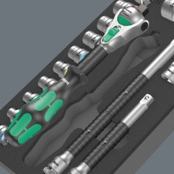 Wera 9721 Schaumstoffeinlage 8000 B Zyklop Knarre 3/8" Set 1, 23‑teilig, Werkzeug-Set