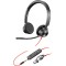 HP Poly Blackwire 3325M USB-C Stereo-Headset + 3,5 mm-Stecker + USB-C/A-Adapter