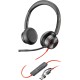 HP Poly Blackwire 8225 USB-C Stereo-Headset + USB-C/A-Adapter