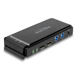 DeLOCK DisplayPort 1.4 KVM Switch, 8K 60Hz, USB 3.2 Gen 1, Audio, KVM-Switch