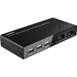 Lindy 2 Port KVM Switch HDMI 4K60, USB 2.0 & Audio, KVM-Switch