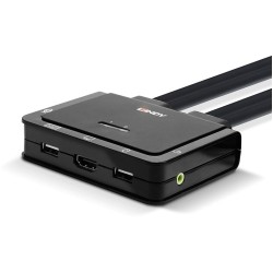 Lindy 2 Port Kabel KVM Switch, HDMI 4K60, USB 2.0 & Audio, KVM-Switch Lindy 2 Port Kabel KVM Switch, HDMI 4K60, USB 2.0 & Audio, KVM-Switch