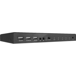 Lindy 4 Port KVM Switch HDMI 4K60, USB 2.0 & Audio, KVM-Switch