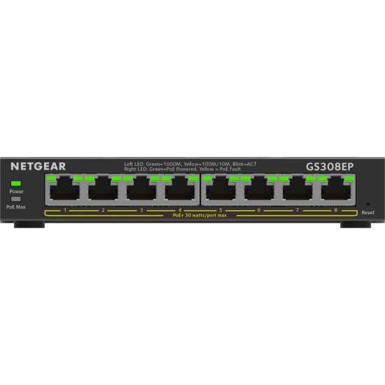 Netgear GS308EP, Switch Netgear GS308EP, Switch