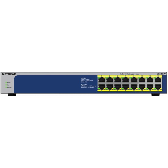 Netgear GS516PP, Switch Netgear GS516PP, Switch