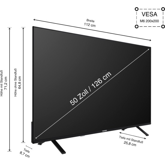 Telefunken QU50TO750S, QLED-Fernseher