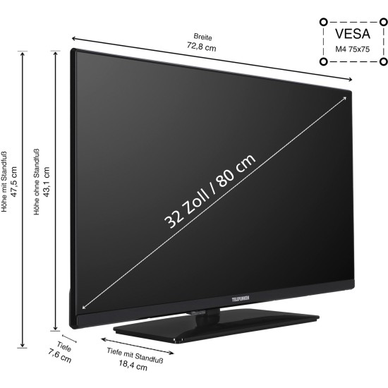 Telefunken XF32AN750M, LED-Fernseher