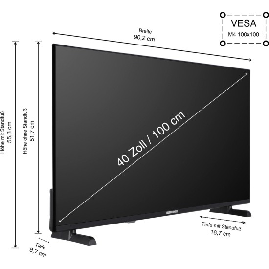 Telefunken XF40TO750S, LED-Fernseher