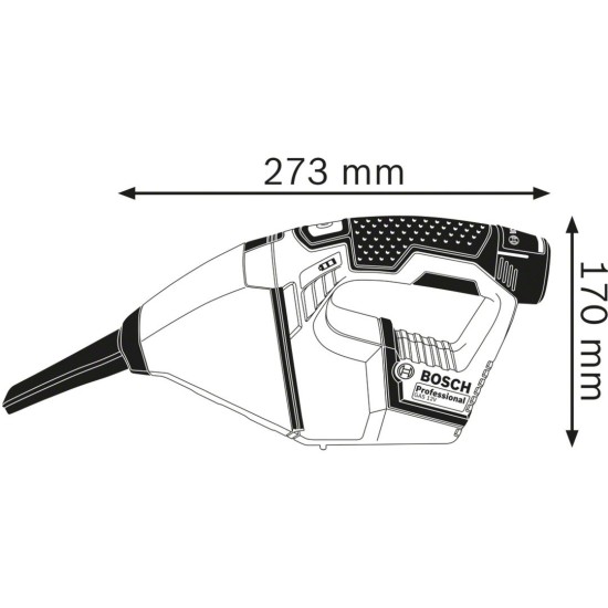 Bosch GAS 12V / 10,8V-LI Professional, Handstaubsauger
