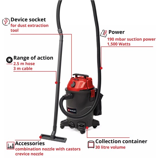 EINHELL TC-VC 1930 A, Nass-/Trockensauger