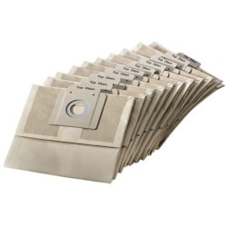 Kärcher Papierfiltertüten für BV 5/1, 10 Stück, Staubsaugerbeutel