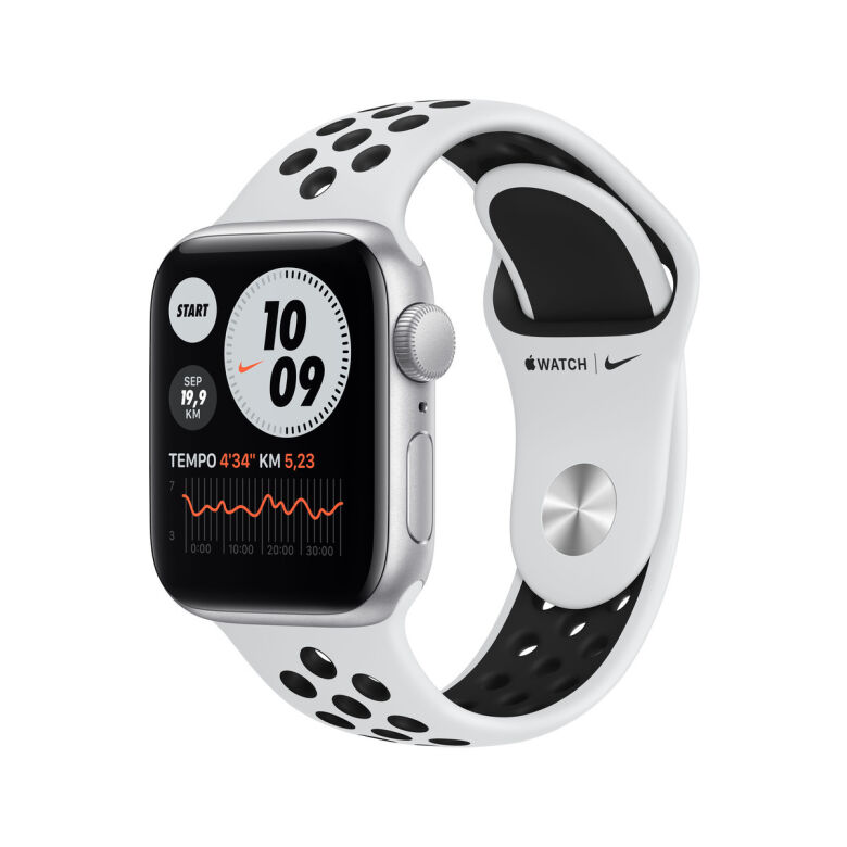 AppleWatch-SE-Nike-Aluminium-40mm-Silber-Sportarmband-pure-platinumschwarz-1