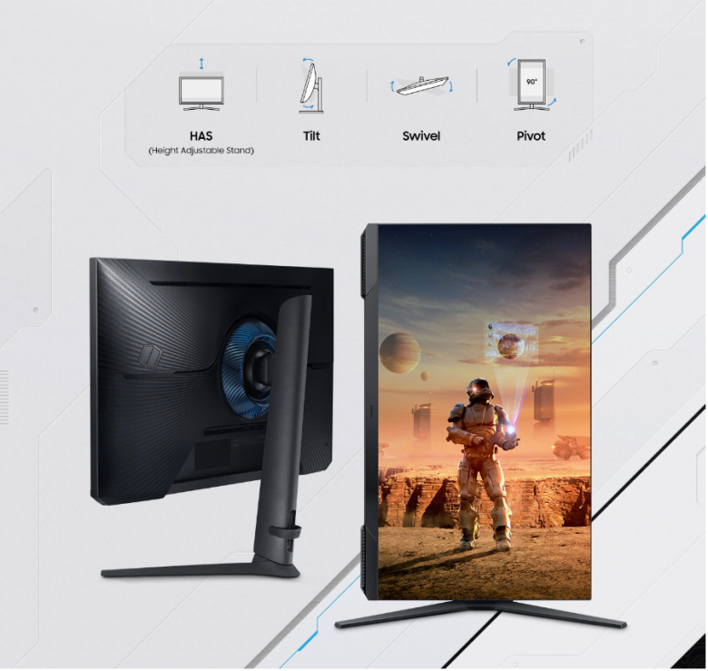Samsung-Odyssey-G3A-S24AG322NU-Gaming-Monitor---61-cm-24-Zoll-165Hz-Hhenverstellung-5
